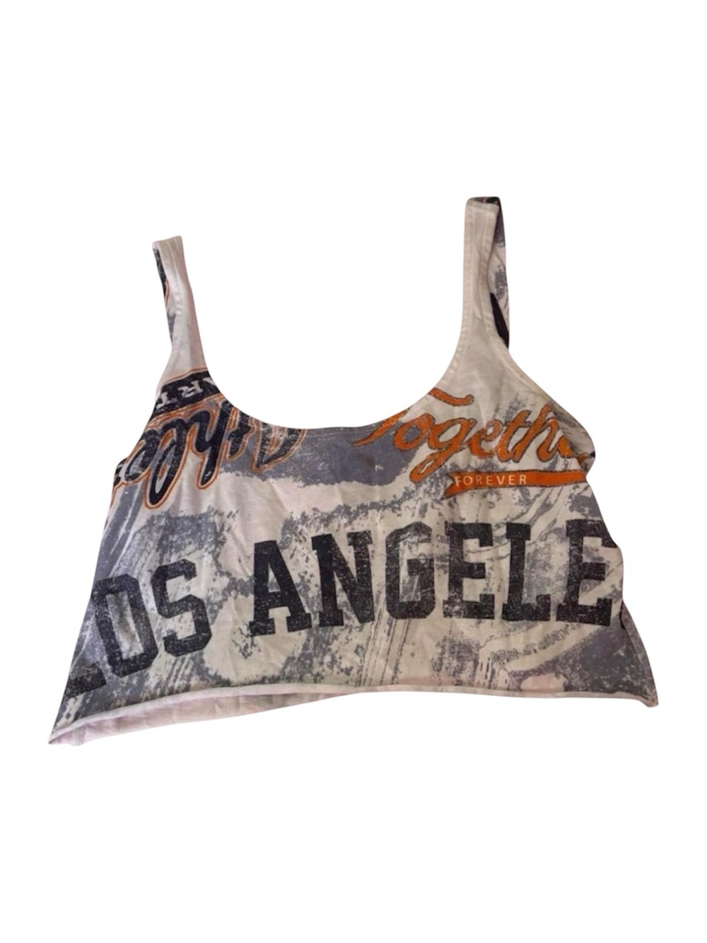 Forever 21 Vintage Los Angeles Graphic Tank Crop Top Small